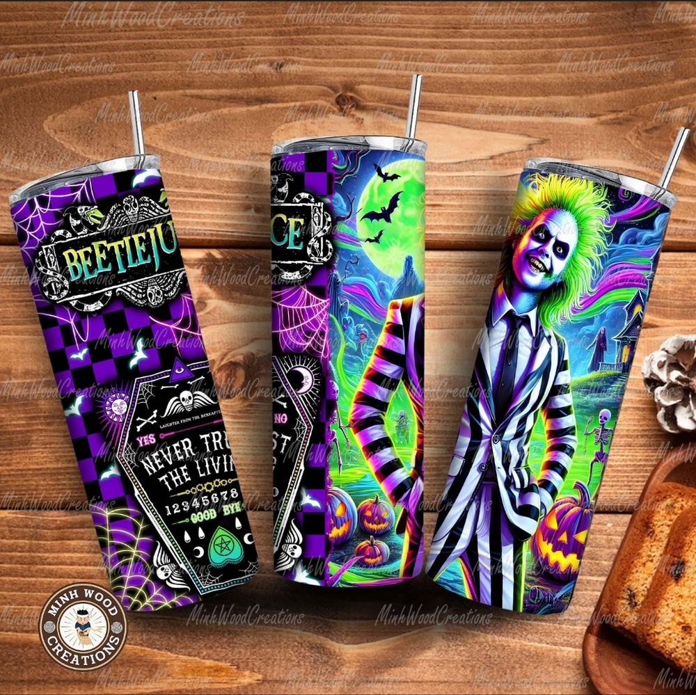 (1) Halloween Tumbler, Tumbler With Straw